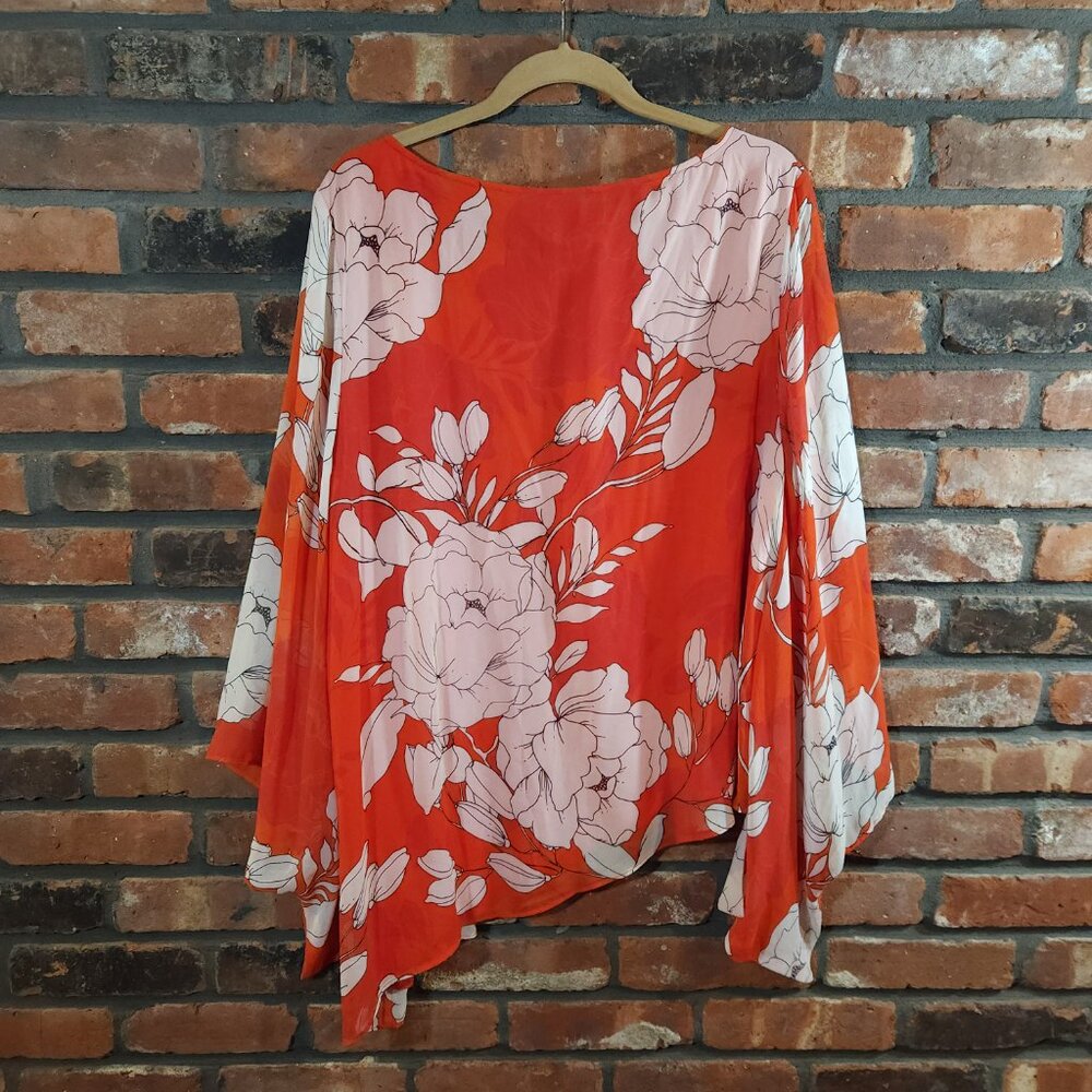 Chico's Contemporary Floral Chiffon Tunic Resortwear Beach Women's XL / 16 NWT - Picture 6 of 8